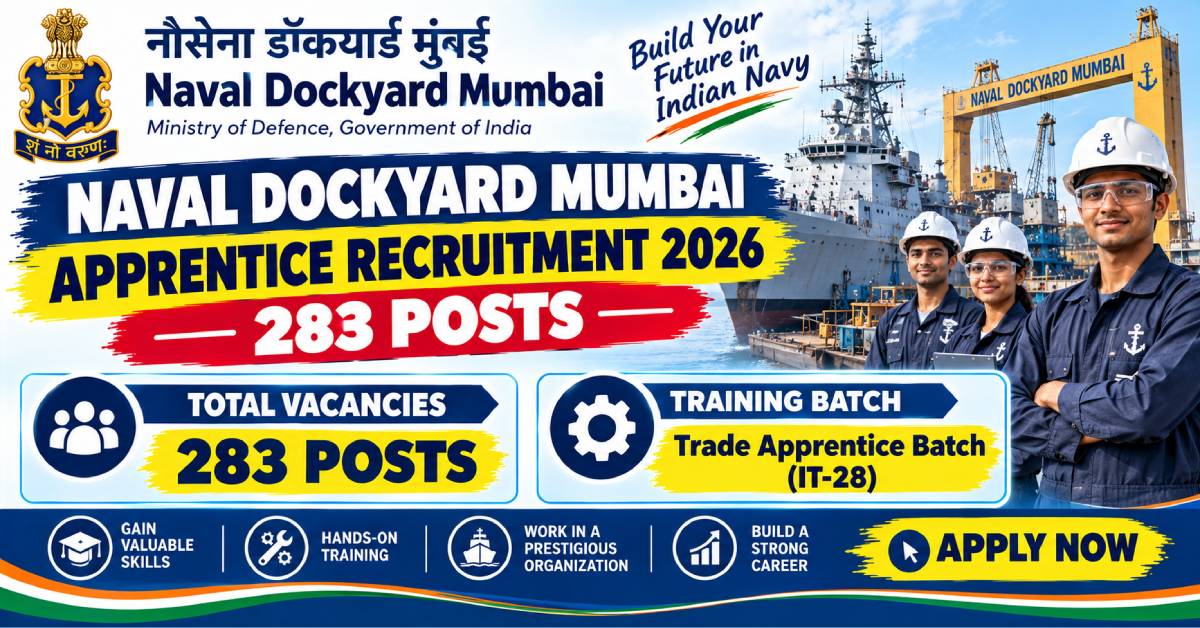 Naval Dockyard Mumbai Apprentice Recruitment 2026 apply online